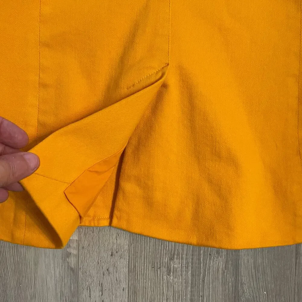 NWT Alice + Olivia Macey Notch Lapel Orange Tangerine Blaze size 12 - Picture 13 of 16